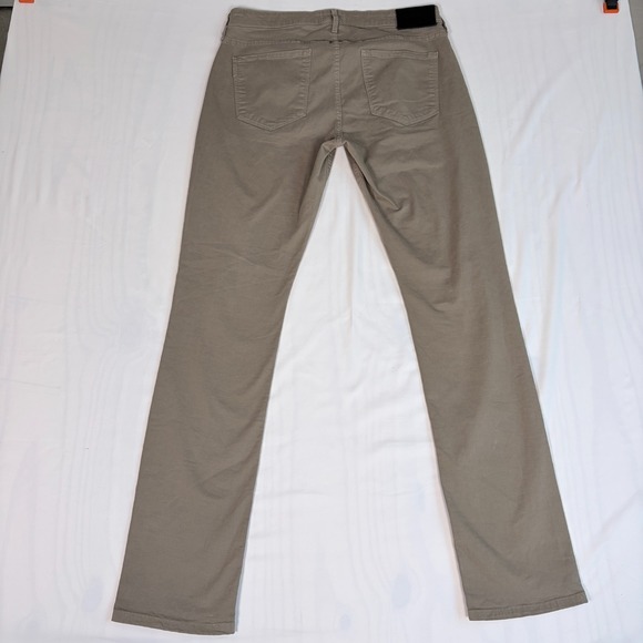 Paige Mens Sz 32 Federal Pants Khaki Brown Slim Fit Stretch Preppy Sporty - Picture 3 of 8